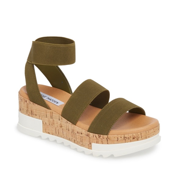 Steve Madden Shoes - Steve Madden Green Bandi Platform Sandal